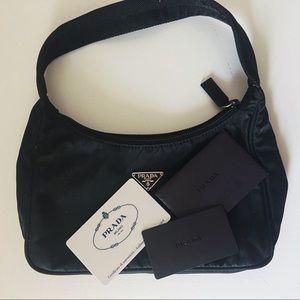Black Prada Re-Edition Bag (w/ original tag + certificate of authenticity)